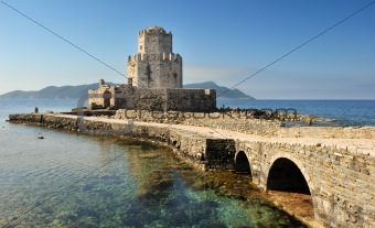 The watchtower of the medieval castle of Methoni, southern Greec