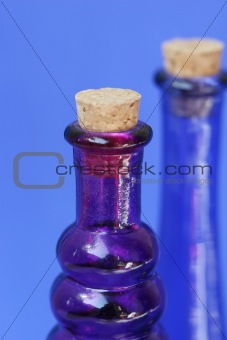 Blue and Purple Bottles