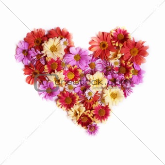 Heart from flowers