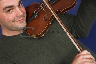 portrait of man playing violon