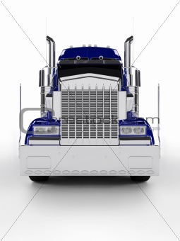 Blue heavy truck