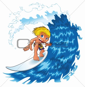 Baby Surfing - Wave