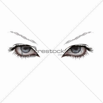 Two human eyes .Vector illustration