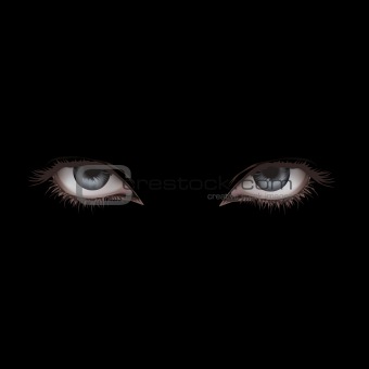 Two human eyes.Vector illustration