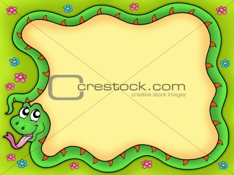 Snake frame with flowers 1