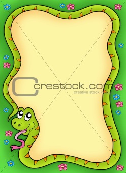 Snake frame with flowers 2