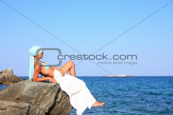 woman relaxing in the afternoon 