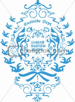 fancy floral emblem