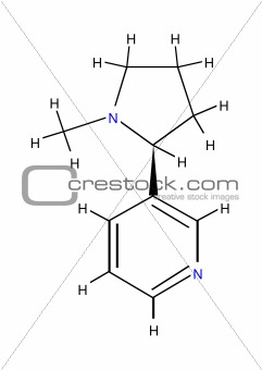 Structural formula of nicotine