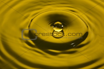 water splash in yellow 