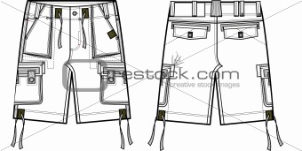 men fashion cargo shorts