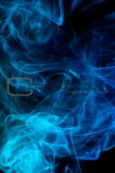 Abstract blue smoke