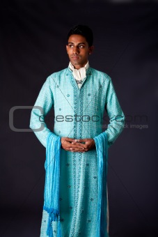 Indian groom wearing a Dhoti