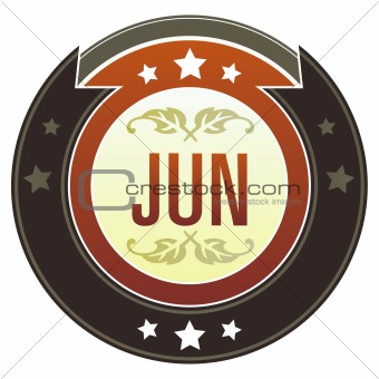 June Month on Brown Button