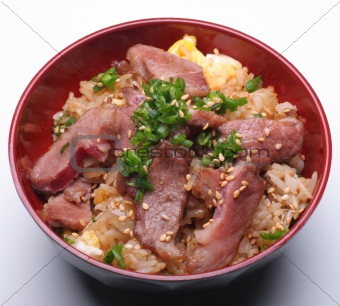 meat in a rice