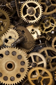 Macro detail of old gears