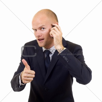 Portrait Of A Young Businessman On The Phone