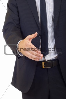 businessman ready to handshake