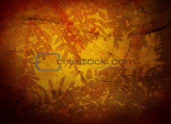 golden background texture or wallpaper with foliage and filigree