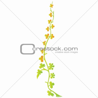 Simple mountain flower leaf