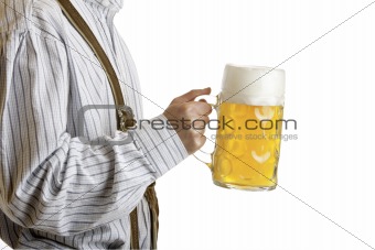 MAN HOLDING OKTOBERFEST BEER STEIN
