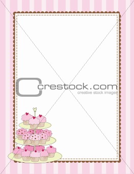 Cupcake Border Pink
