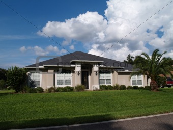 One Story Florida Stucco Home