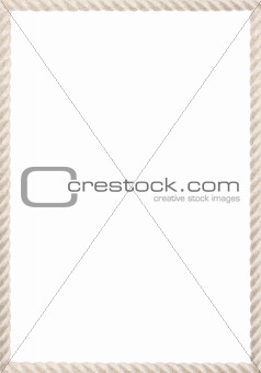 Frame made out of rope isolated on a white background
