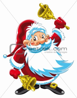 Santa Claus Playing Bells