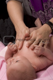 Baby Massage after a bath
