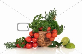 Tomatoes, Herbs and Limes