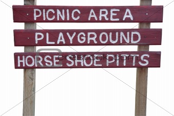 picnic area and playground sign