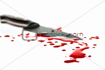 Kitchen Knife With Blood