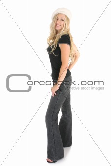 Casual woman in jeans