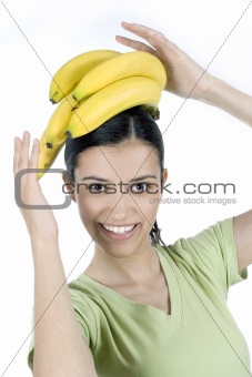 girl with bananas