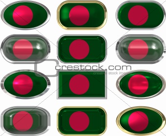 twelve buttons of the Flag of Bangladesh