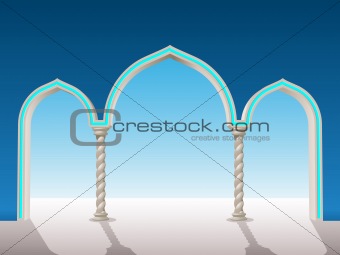 oriental archway background