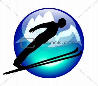 ski jump sign