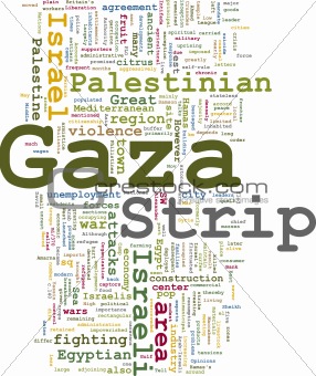 Gaza strip word cloud