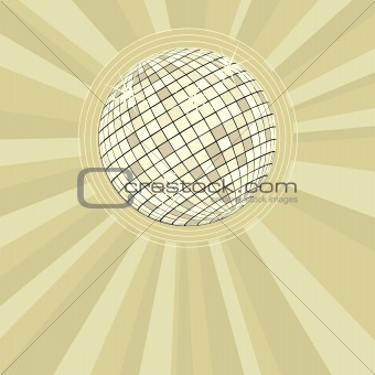 retro party background with disco ball