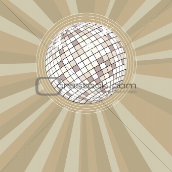 retro party background with disco ball