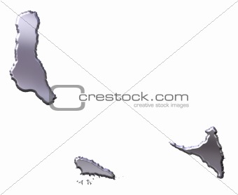 Comoros 3D Silver Map