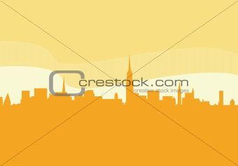 Vector city silhouette
