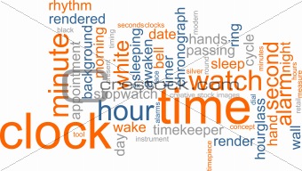 Clock word cloud