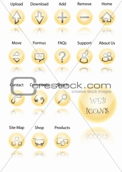 yellow web icons