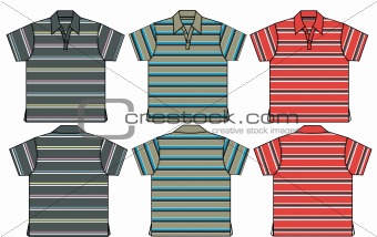 boy polo shirts in stripe pattern