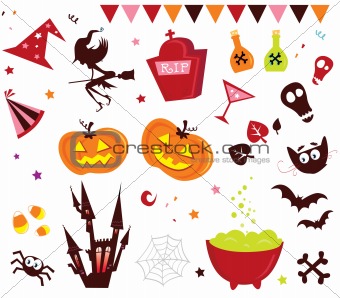 Halloween vector Icons set III
