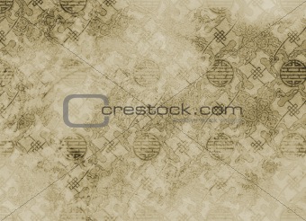 Chinese textured pattern in filigree for background or wallpaper - rough and vintage