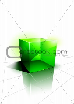 Green 3D Cube Design