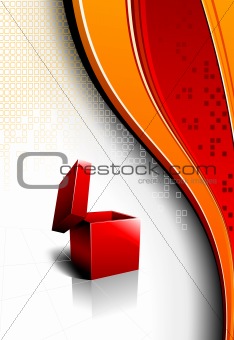Vector Design with an Open Red Box